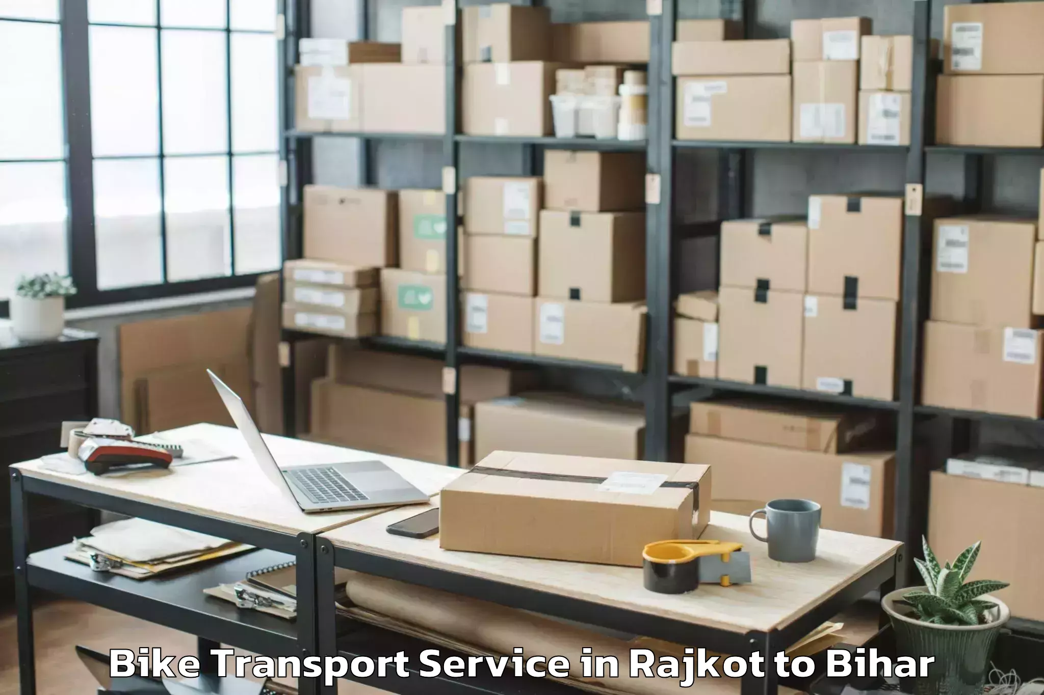 Comprehensive Rajkot to Jahanabad Bike Transport